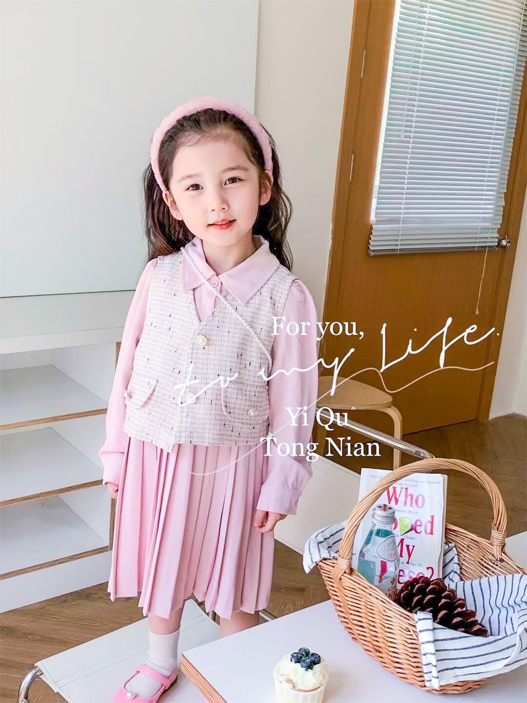 Sét váy bé gái kèm áo gile dạ 12-32kg
