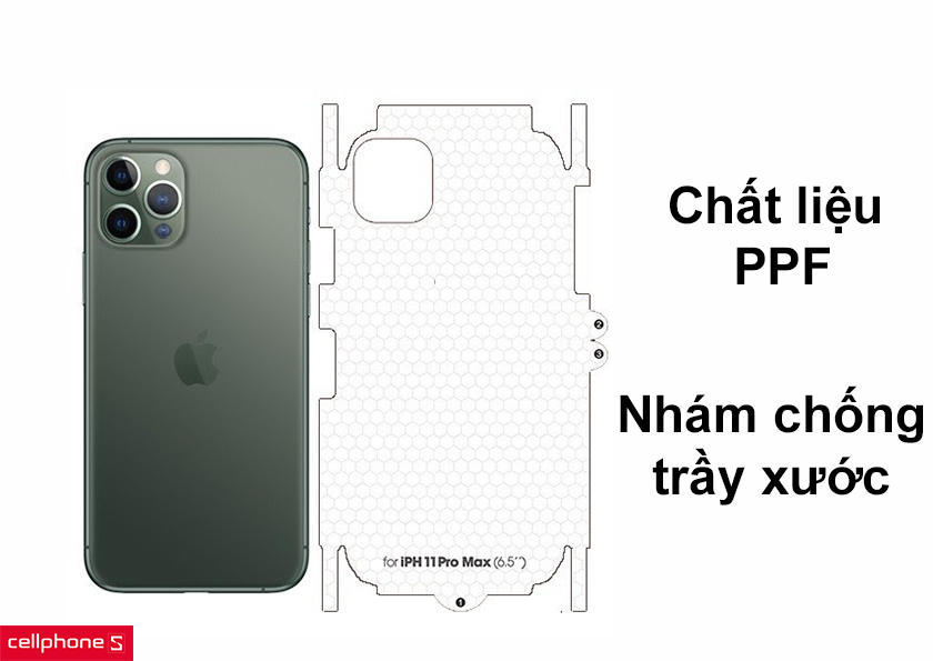[ Có Iphone 12 ] Dán Lưng Ppf Iphone Nhám Chống Vân Tay 6-14promax