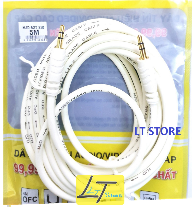 Dây cáp loa 2 đầu 3.5 dài 5M cao cấp