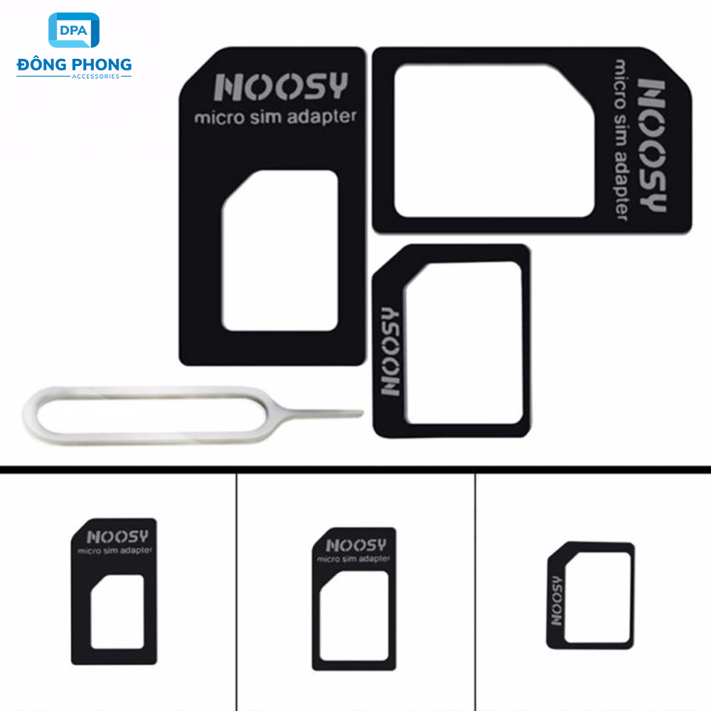 Bộ Chuyển Đổi Nano Sim Nossy, Tặng Kèm Que Chọc Sim