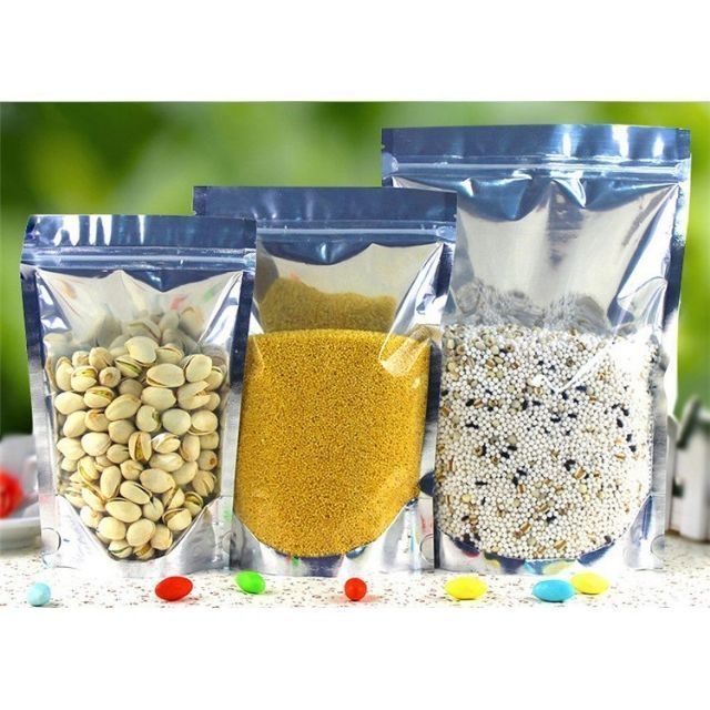 500gr Túi Zip Bạc đáy đứng, dày, xịn
