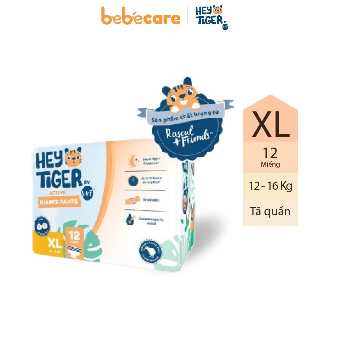 Diaper pants Hey Tiger size XL 12 pieces (baby from 13 - 18 kg)