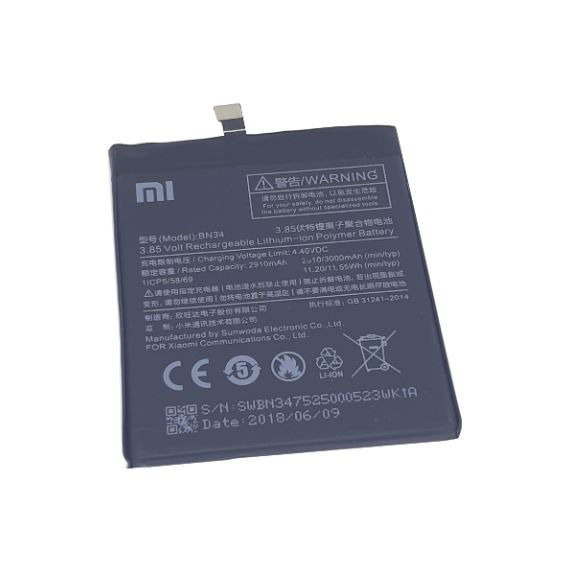 PIN XIAOMI BN34 / XIAOMI REDMI 5A / 3000MAH ( LOẠI 1 BẢO HÀNH 6 THÁNG )