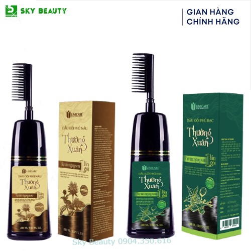 Dầu gội phủ bạc tóc Thường Xuân tự tin phủ bạc màu nâu và đen