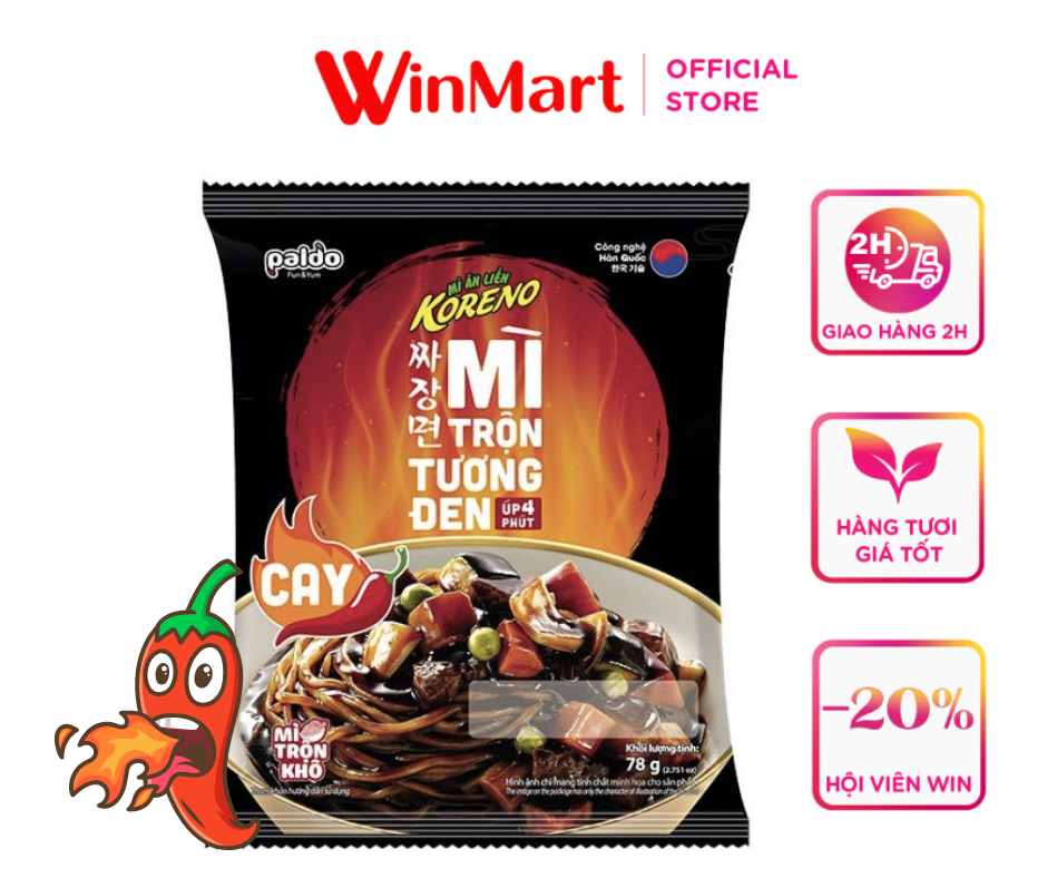 - Mì trộn tương đen cay koreno gói 78g