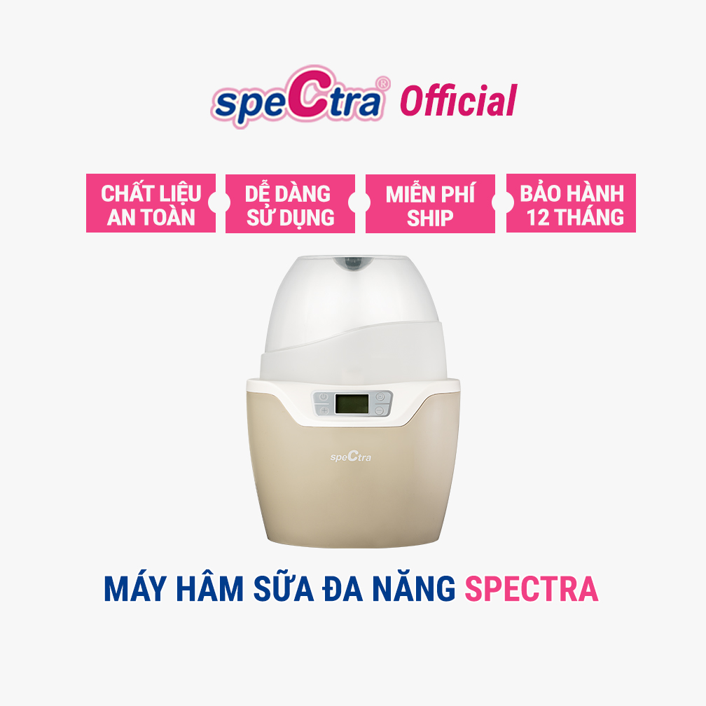 Máy Hâm Sữa Đa Năng Spectra - 3 in1, Tiệt Trùng, Hấp Thức Ăn, Hàng Chính Hãng (Bảo Hành 12 Tháng)