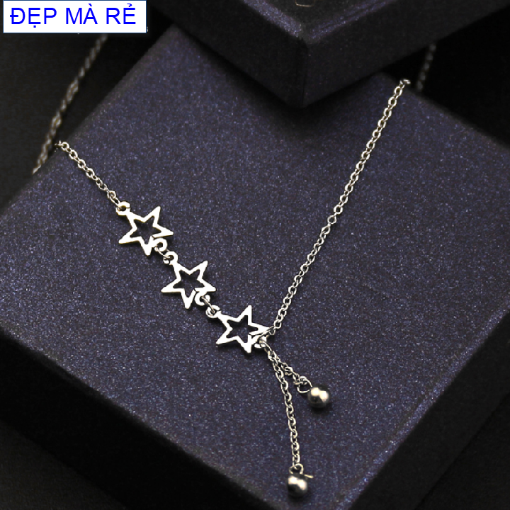 Child chain stainless steel 3 star dangling 2 marbles lovely-commitment 1 Đổi 1 if Hoen, rust, DCTE00343T025039
