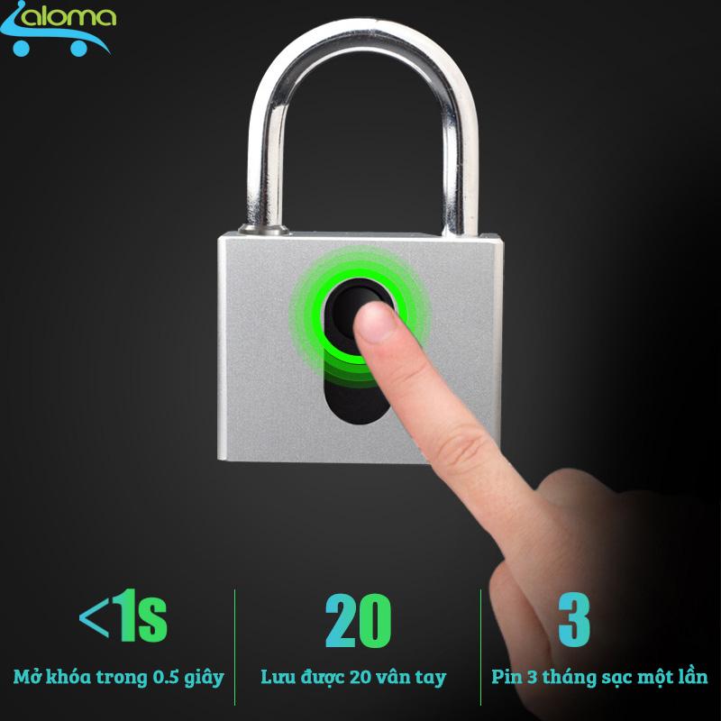 Ổ khóa vân tay cỡ lớn OKLOK GS60F bằng thép không gỉ chống nước chống phá khóa cảm biến 1 chạm