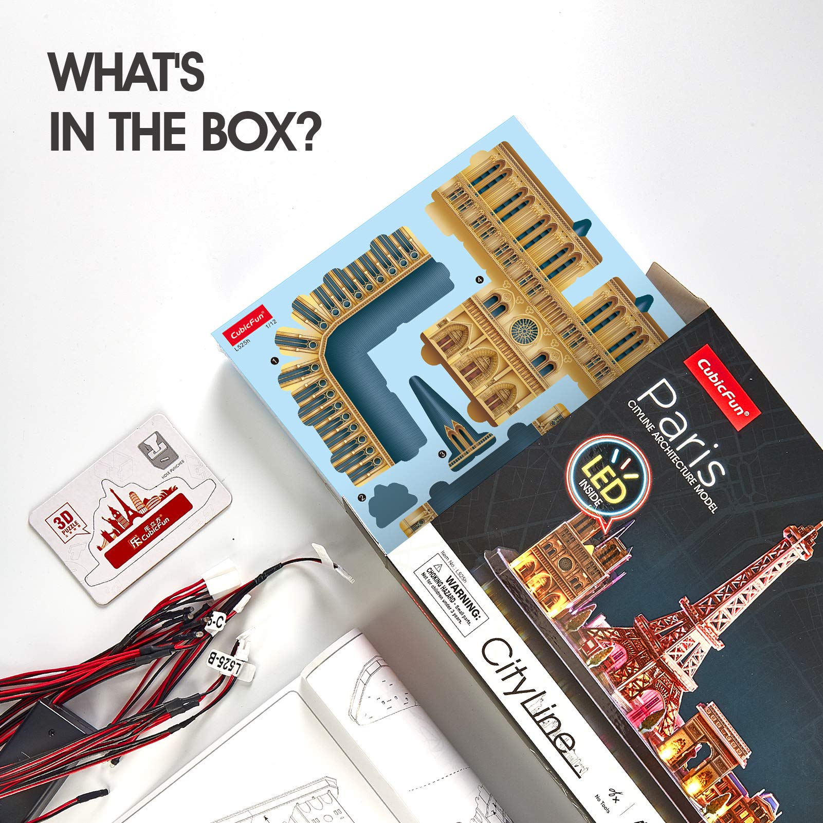 Mô Hình Giấy 3D CubicFun - Led Cityline Paris L525h