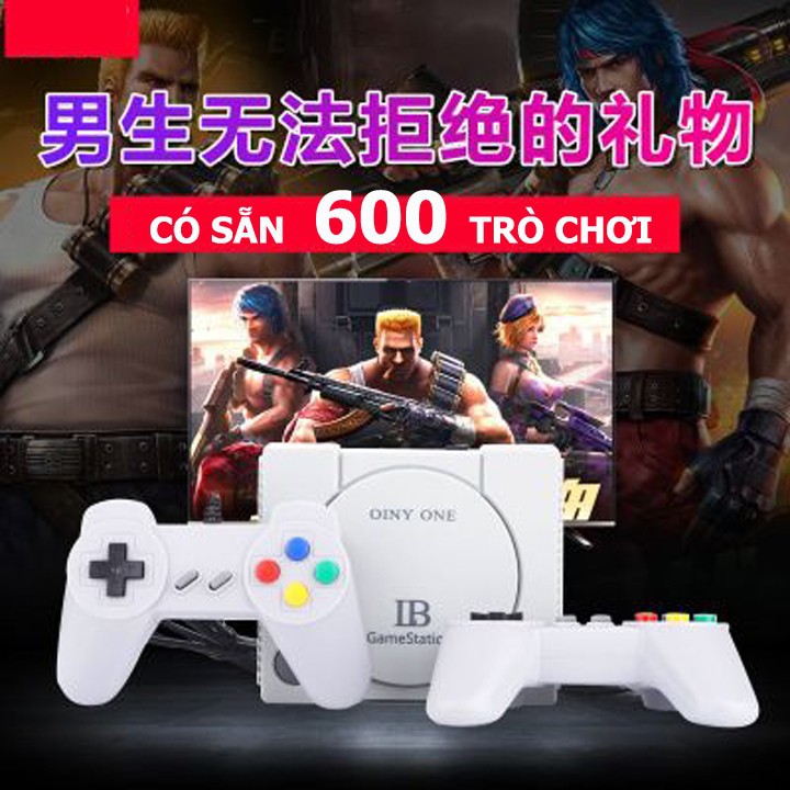 Máy Chơi Game 4 Nút GameStation IB RS86 Tích Hợp 600 Games - Phiên bản AV- Máy chơi game 4 nút IB RS86 - 600 game huyền thoại Contra, Super mario, Bomber man, Advanture Island
