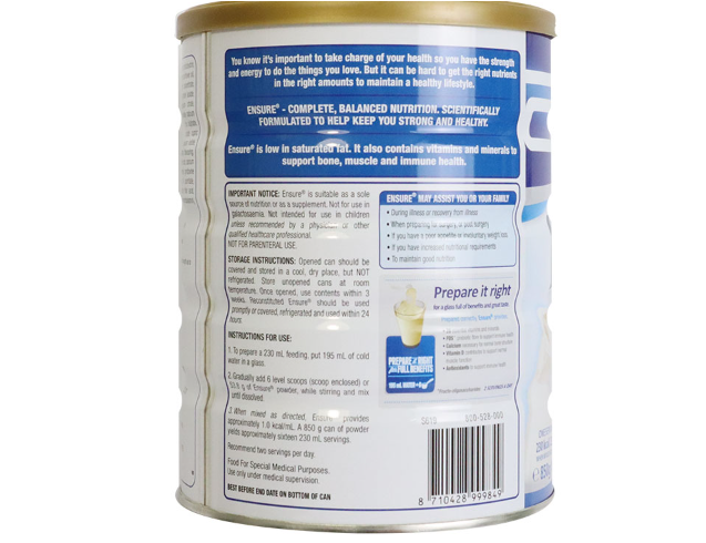 Sữa Ensure Úc( 850g)