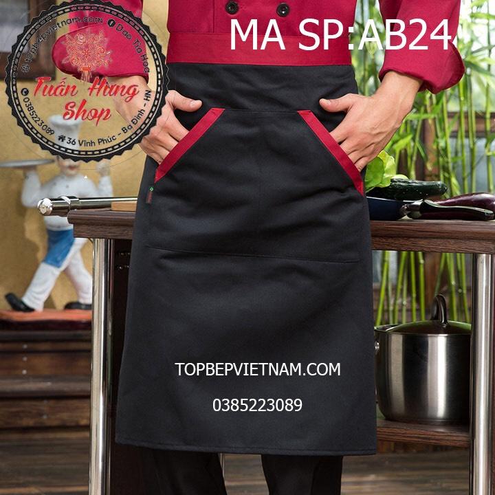tạp dề nửa người đầu bếp ab24