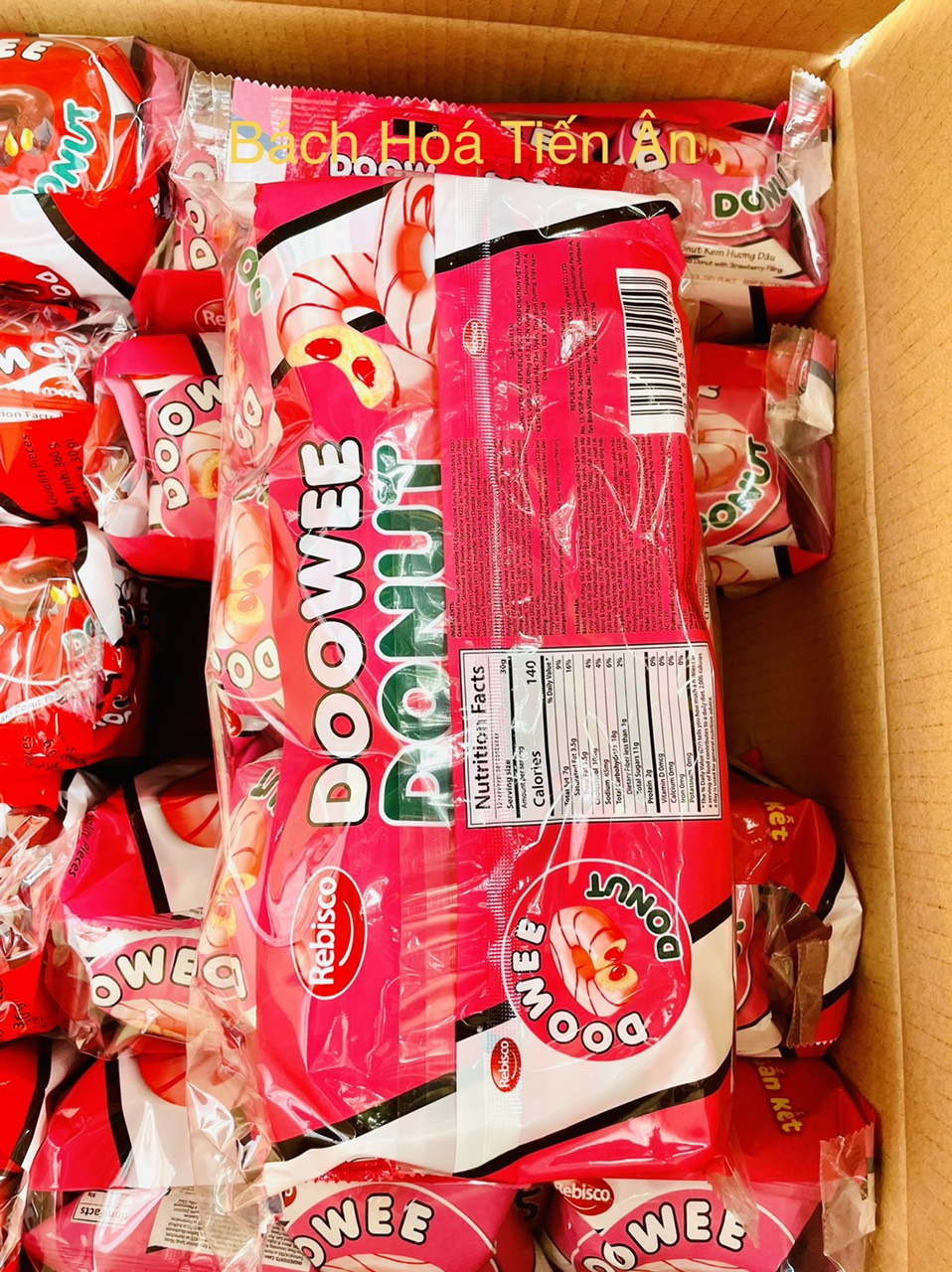 Bịch 12 Chiếc Bánh Donut Doowee Rebisco 360gr( 12 cái x 30g )