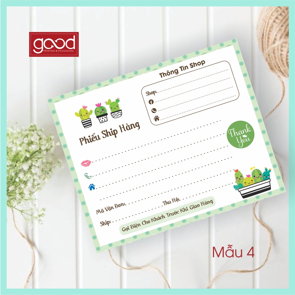 Combo 50 phiếu ship ciuteee 10x15cm