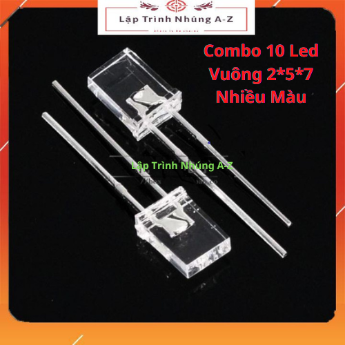 Combo 10 led vuông 27 nhiều màu