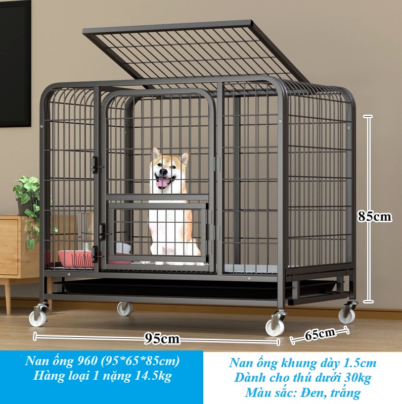 Chuồng chó, lồng chó nan ống dành cho chó lớn hàng loại 1 dành cho chó từ 6- 80kg