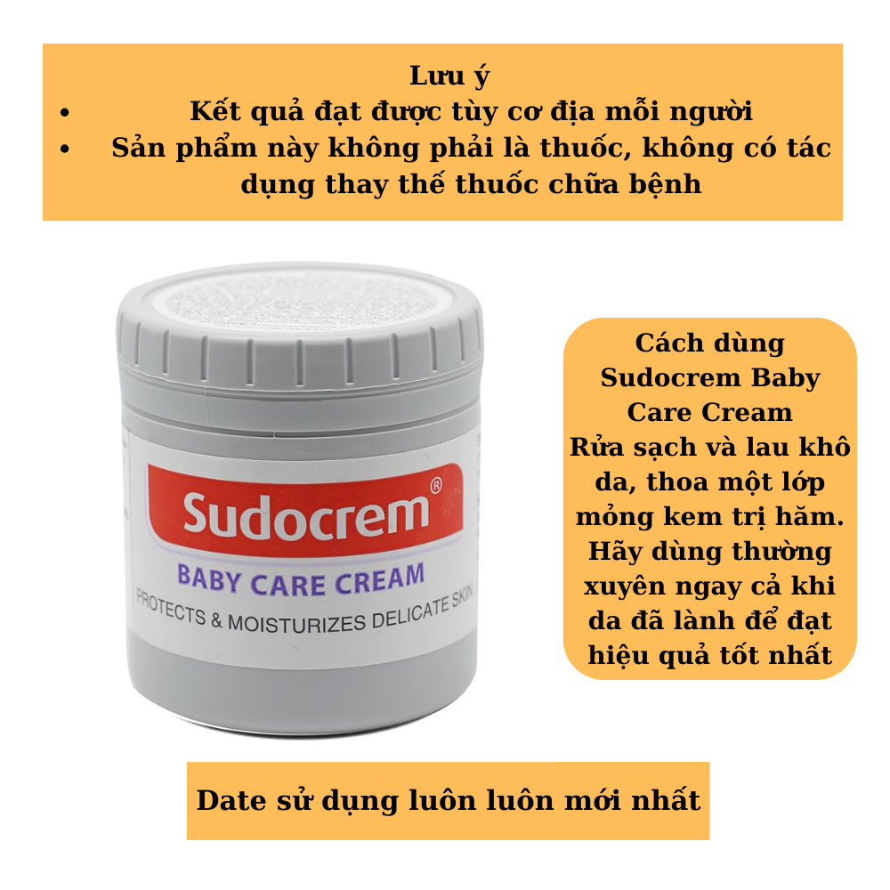 Kem Chống Hăm Tã Trẻ Em Sudocrem 60g