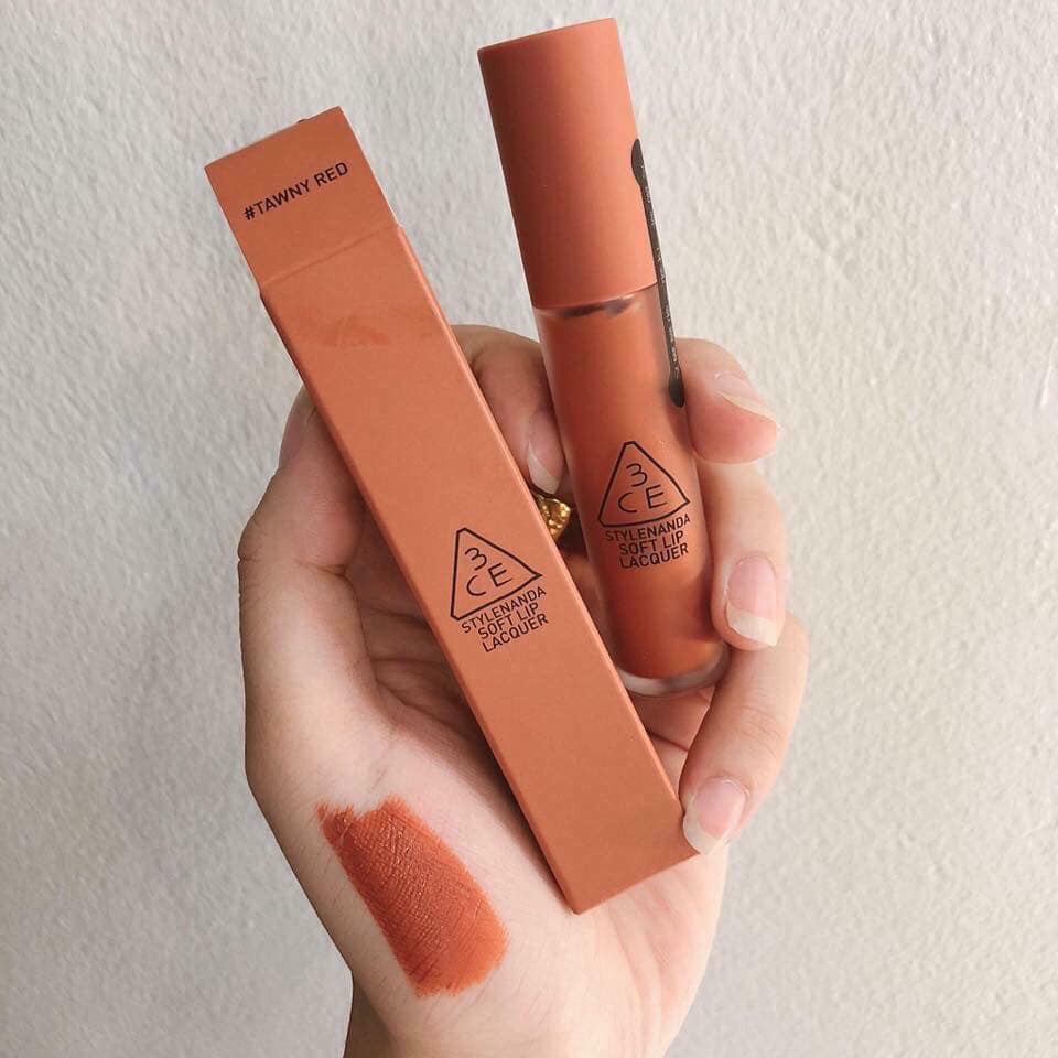 Son 3ce soft lip lacquer màu cam đất