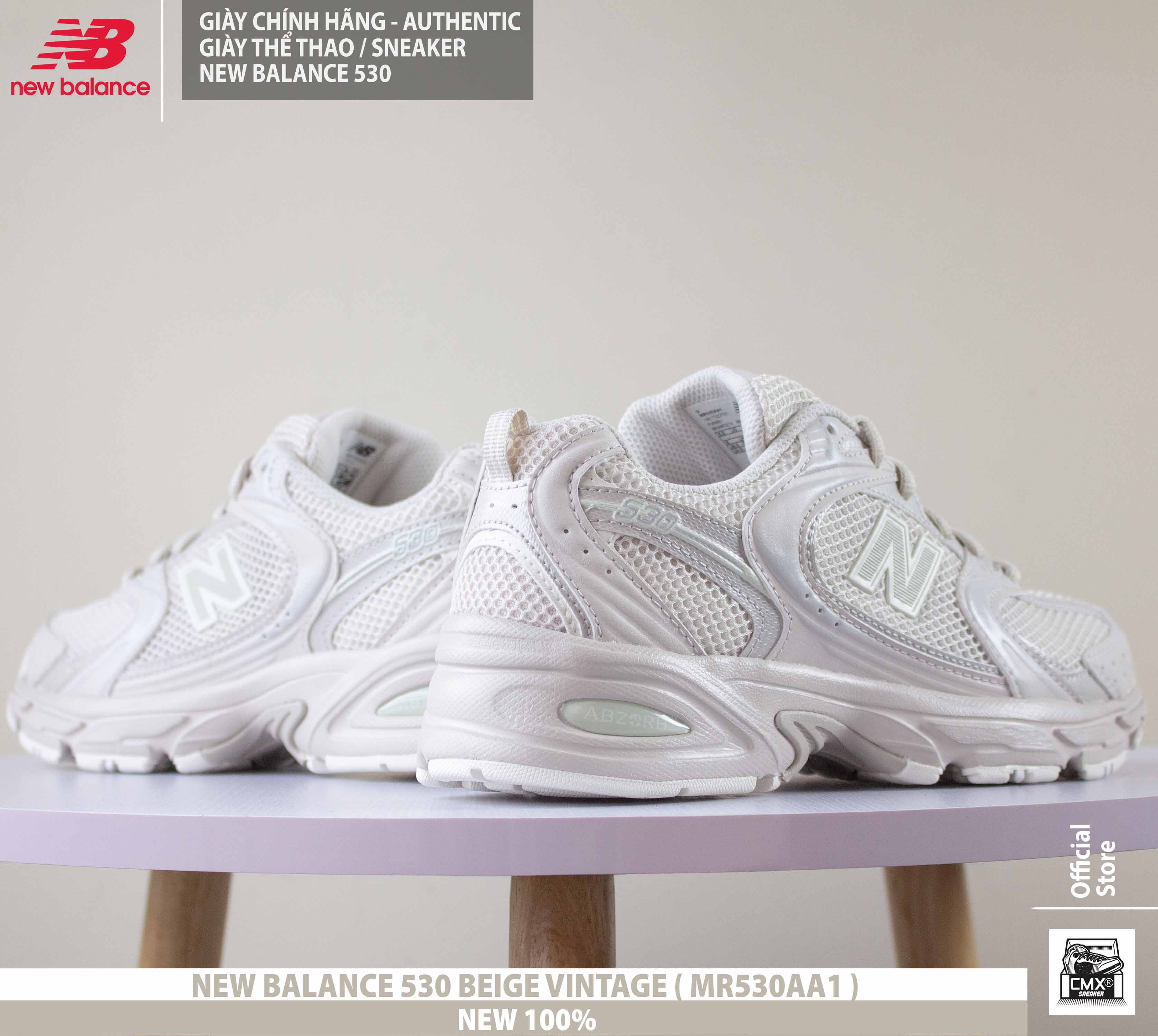 [ HÀNG CHÍNH HÃNG CÓ SẴN ] Giày New Balance 530 BEIGE VINTAGE ( MR530AA1 ) - AUTHENTIC 100%