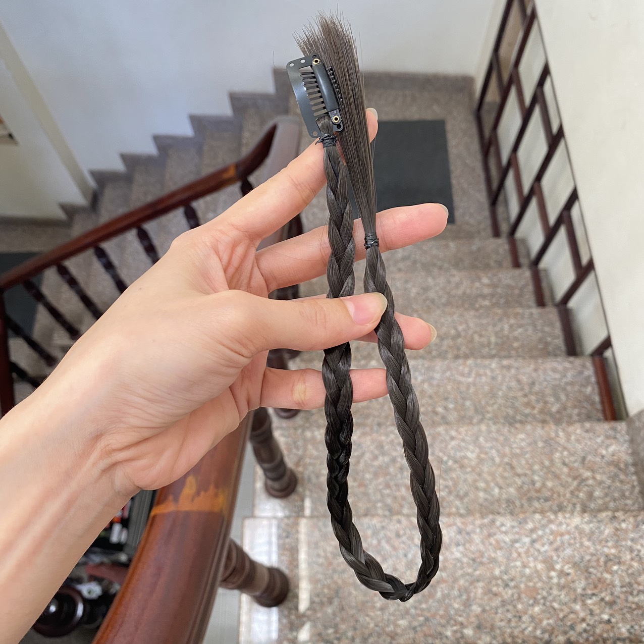 Dây buộc tóc giả thắt bím thời trang nữ, tóc tết, tóc giả thắc bím