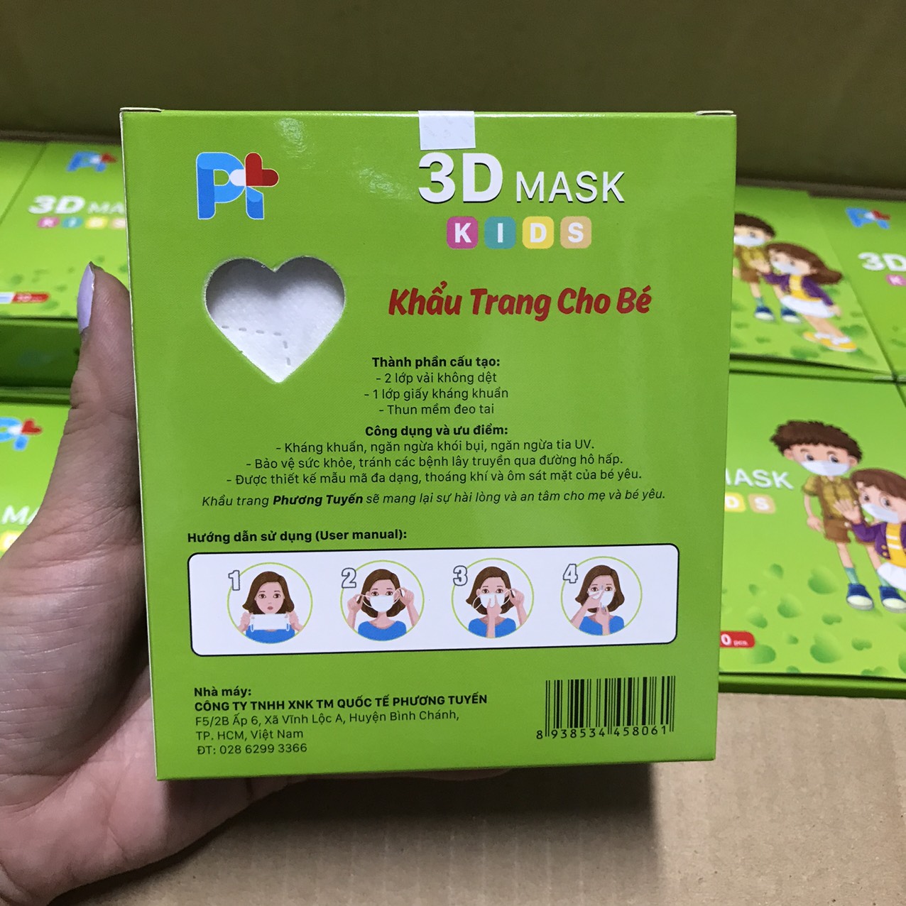 KHẨU TRANG EM BÉ PT 3D mask hộp 10 cái