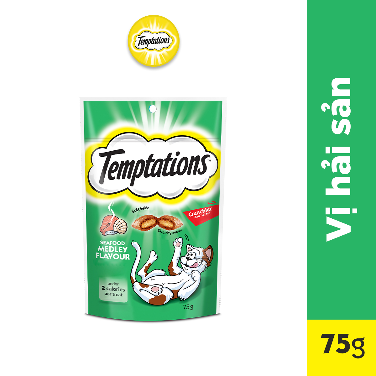 Bánh thưởng cho mèo Temptations vị hải sản