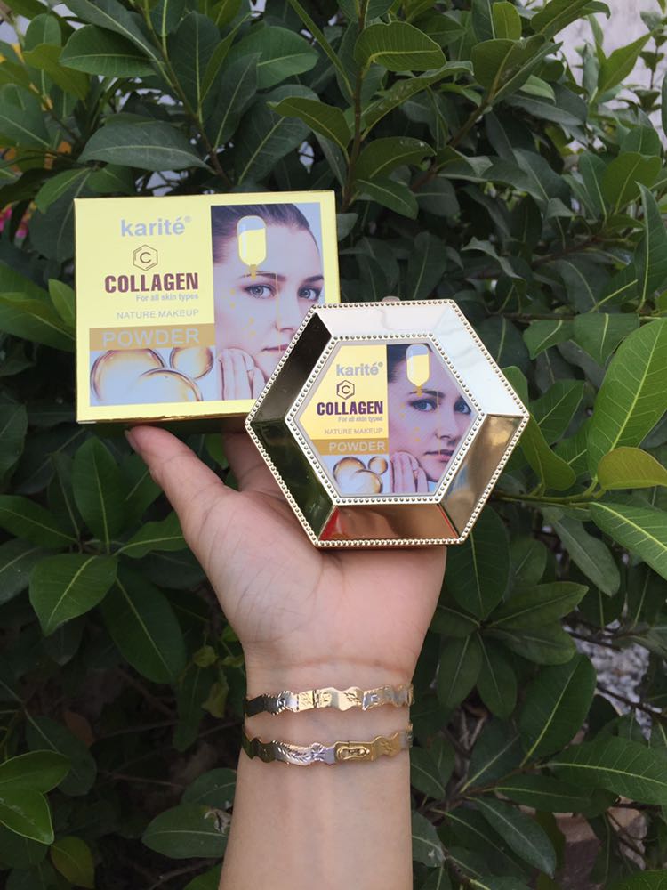 [Ảnh thật] Phấn phủ siêu mịn collagen 2 tầng karite
