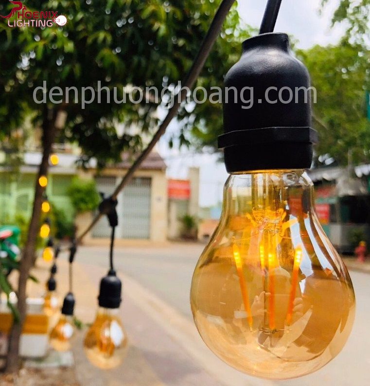 Bóng đèn Edison A60 vỏ vàng dimmer