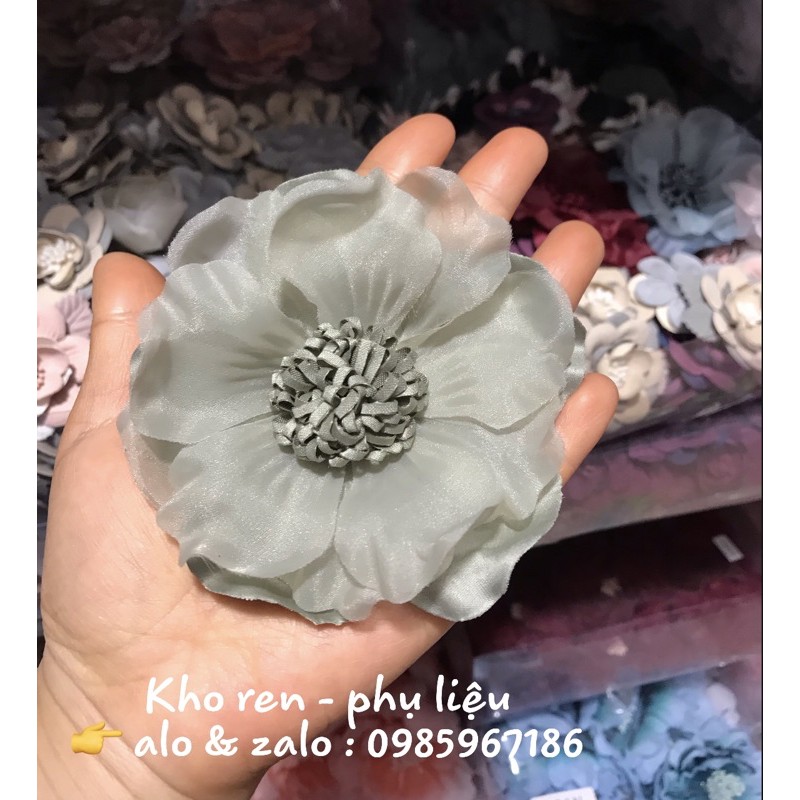 hoa voan cài áo, đính áo váy( bản 10cm)