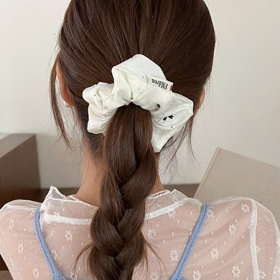 SCRUNCHIES HOA ROSE NEW- CỘT TÓC VẢI THỜI TRANG NỮ