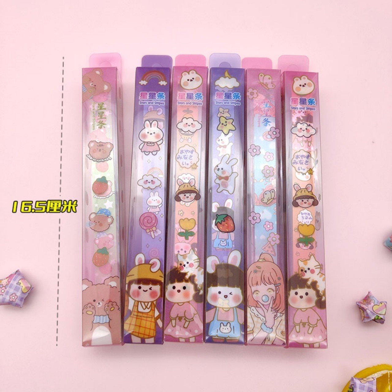 Giấy xếp sao hình dễ thương