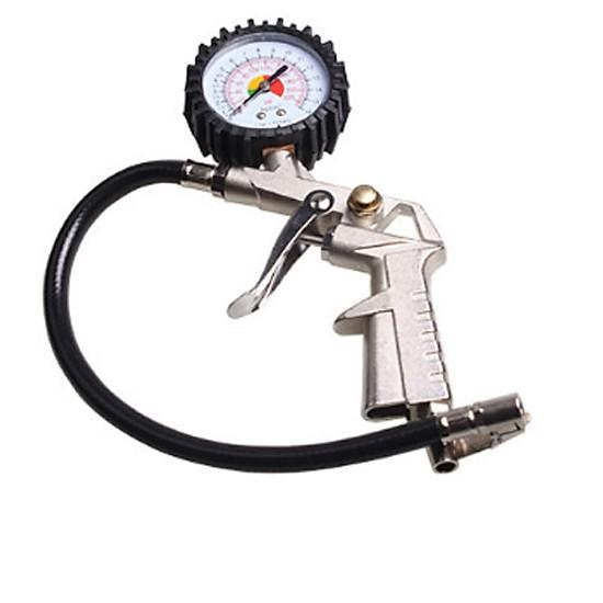 Đầu Vòi Bơm Lốp Ô Tô, Xe Máy Có Mặt Đồng Hồ Hiển Thị Áp Suất Lốp