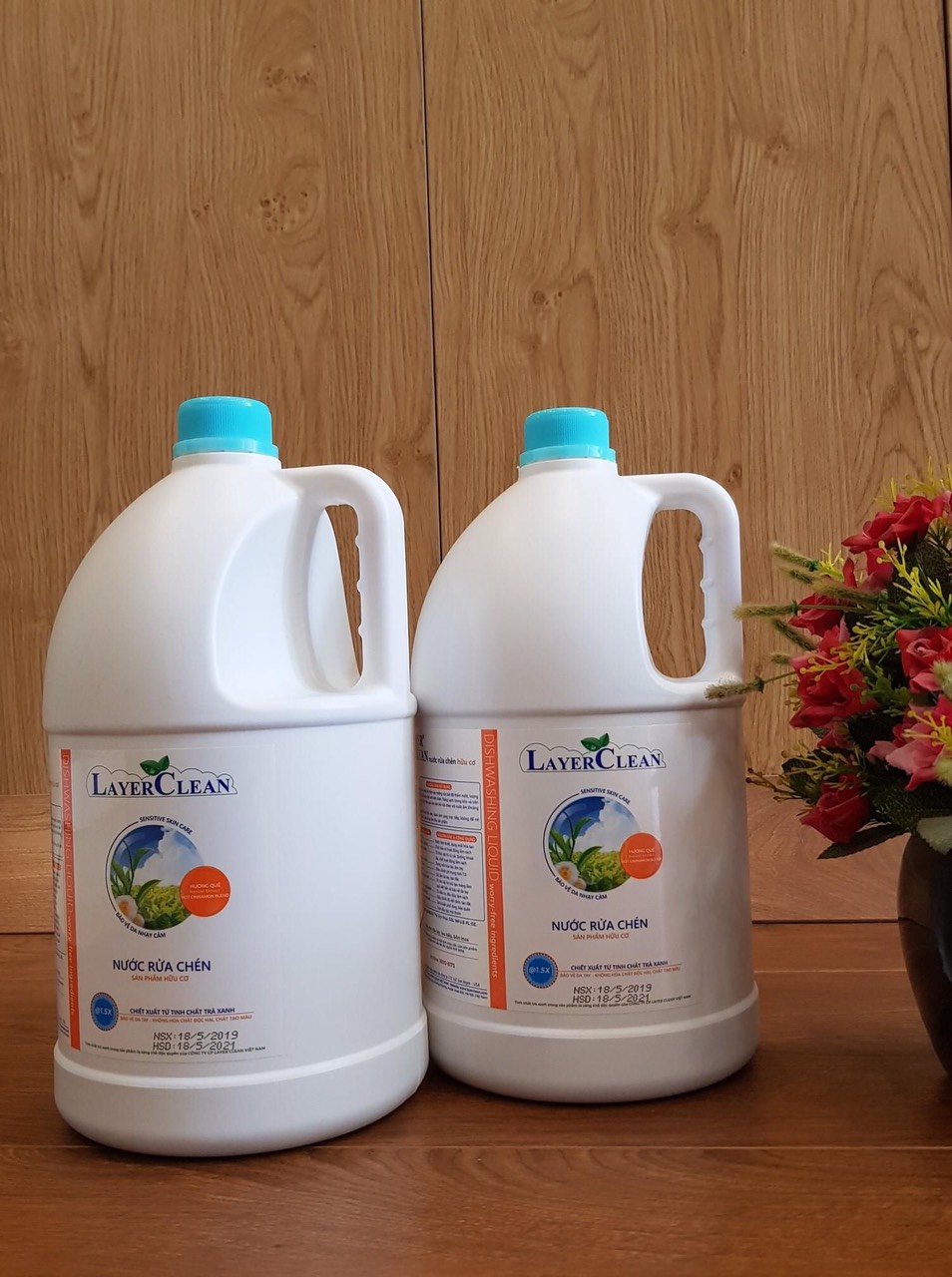 CAN 5 LÍT NƯỚC RỬA CHÉN HỮU CƠ LAYER CLEAN HƯƠNG QUẾ