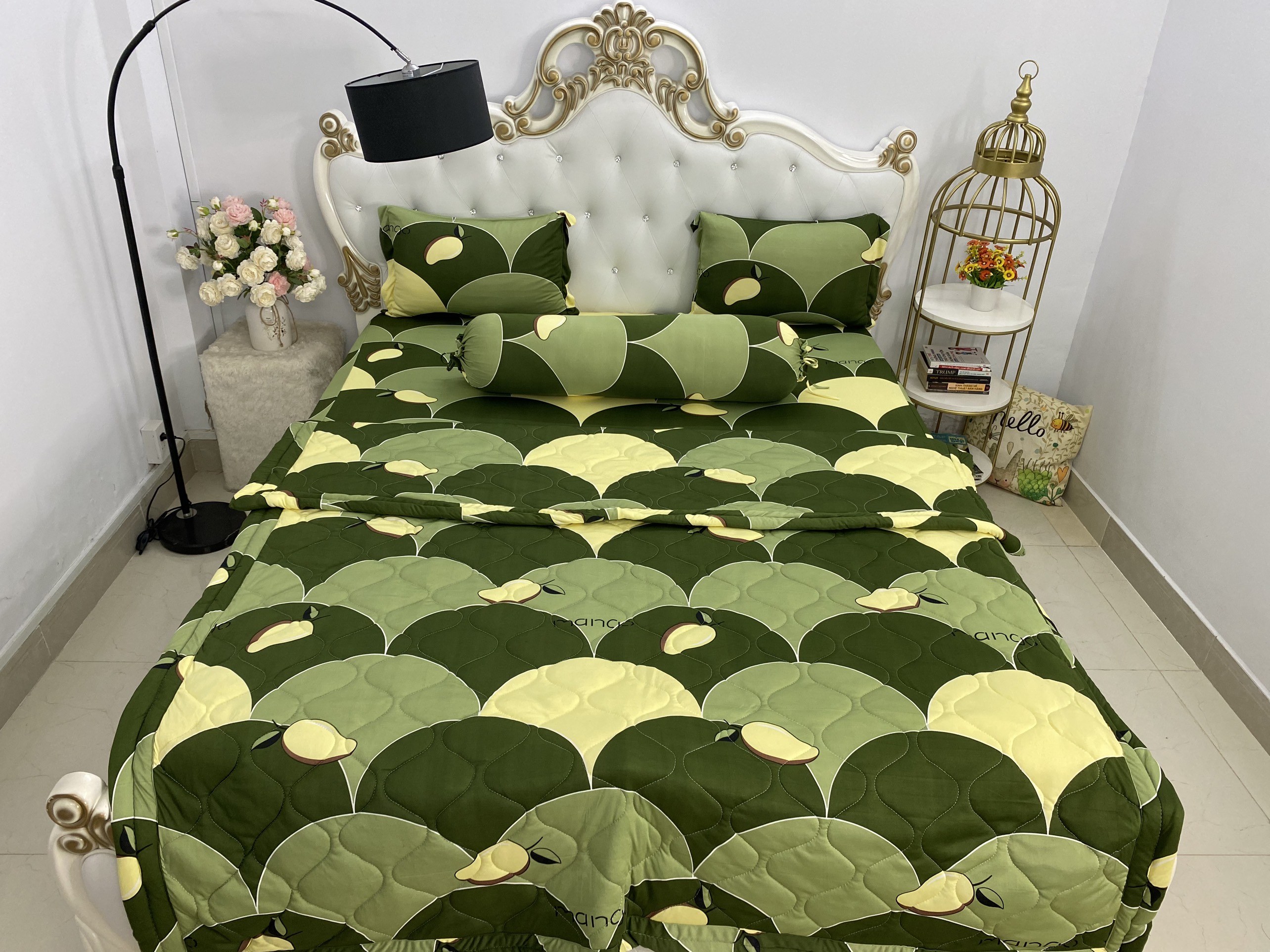Bộ chăn drap gối thun Hàn Quốc loại 1 có mền 5 món /đủ size