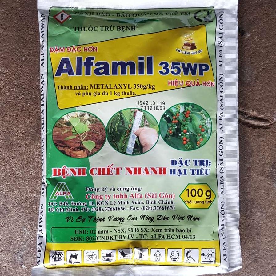 Alfamil 35wp đặc tri bệnh chết nhanh gói 100gr