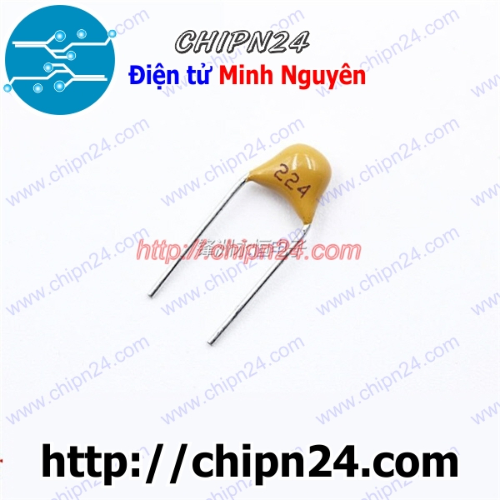 Tụ tantalum cắm 224p 224 50v dip