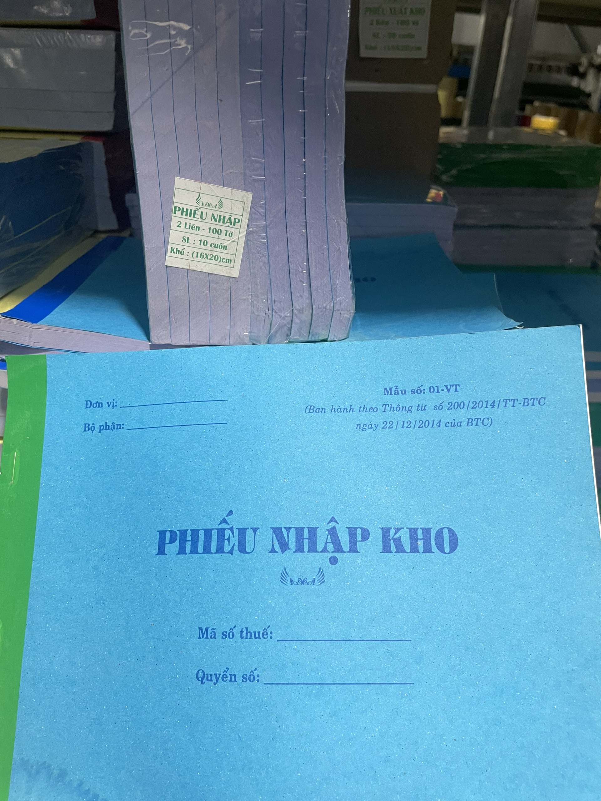 Phiếu Xuất Kho - Nhập Kho 1 Liên, 2 Liên, 3 Liên Khổ A5 (16x20cm)