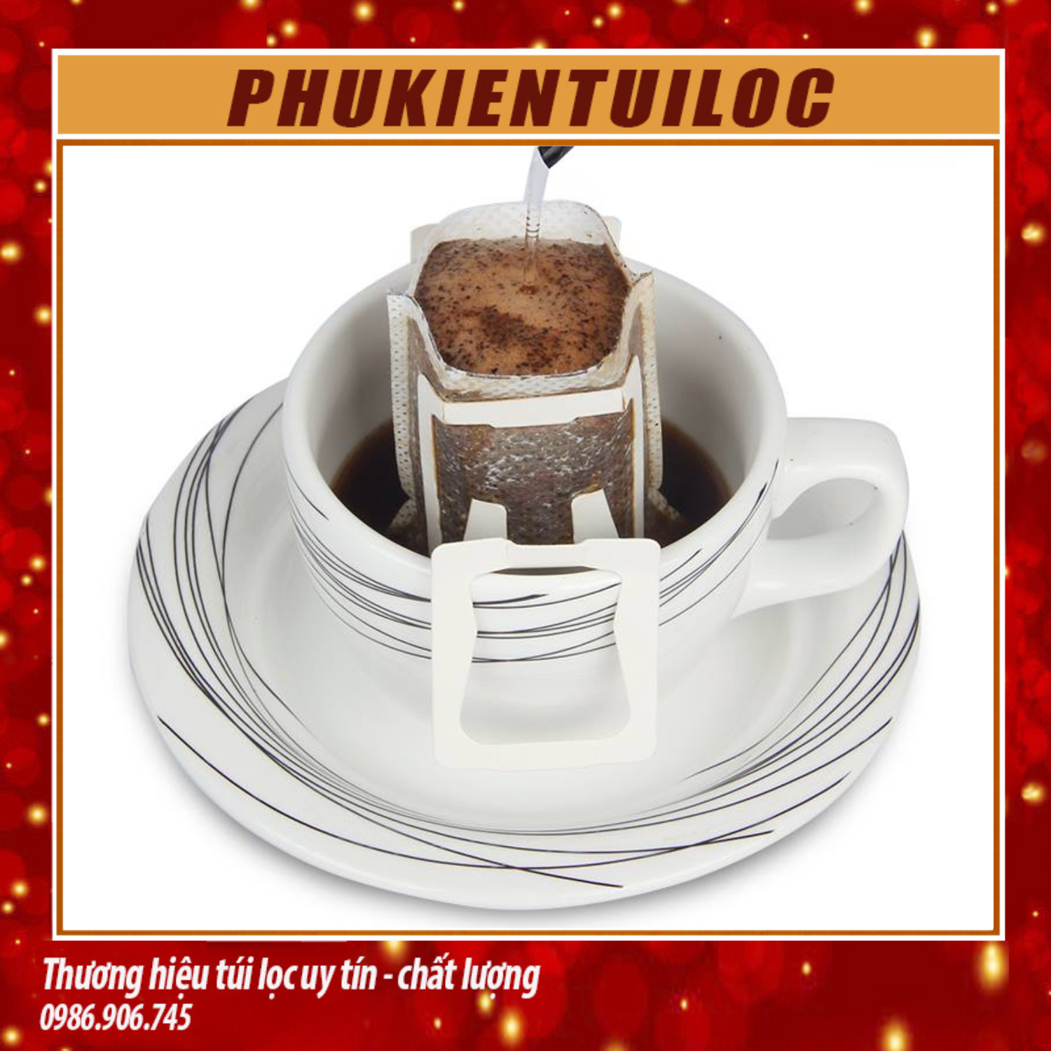 Set 50c Phin giấy pha cà phê / túi lọc cà phê / phin pha cà phê đi du lịch - Phukientuiloc.com