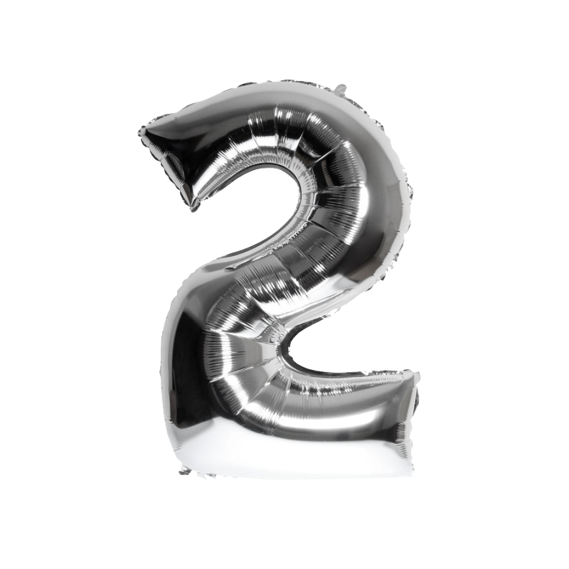 Bóng số bạc number balloon 40cm bso04