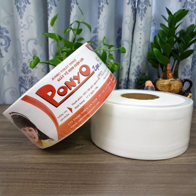 Giấy vệ sinh cuộn lớn Ponyo 700g