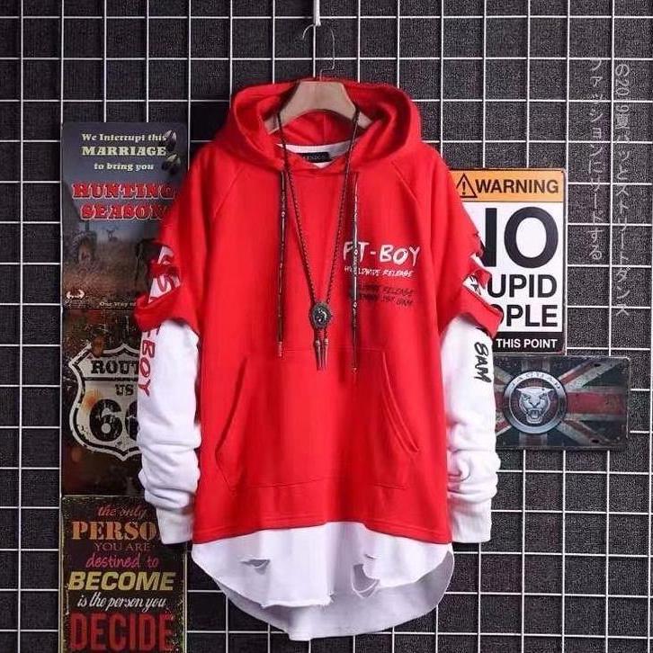 Áo Hoodies Nam Mũ Trùm Đầu Chữ WHAT Phối Giả Hai Lớp Trẻ Trung Thời Trang Đường Phố Phong Cánh  FASHION4MENHCM AO TOP NAM 90000126