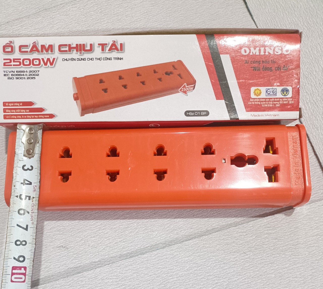 Ổ cắm 3 lỗ, 4 lỗ và 5 lỗ Ominsu (k gồm dây)