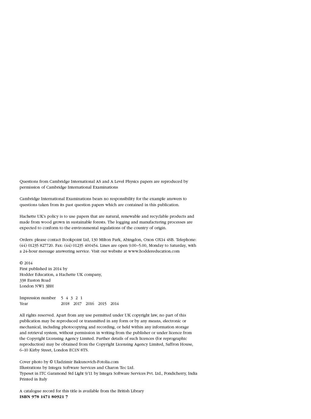 Cambridge International AS and A Level Physics, 2nd edition [ mà.u ]
