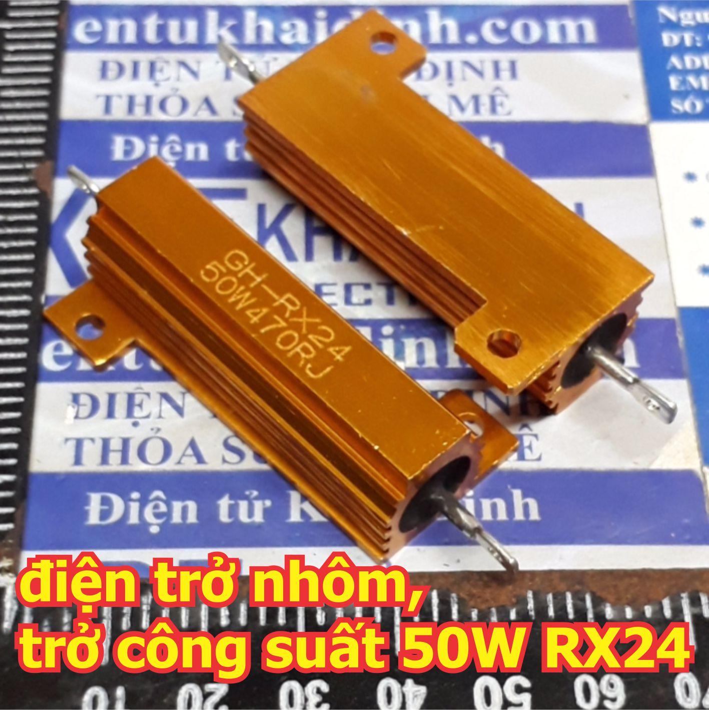 điện trở nhôm, điện trở công suất 50W 5% RX24 (giá 1 con) kde5916