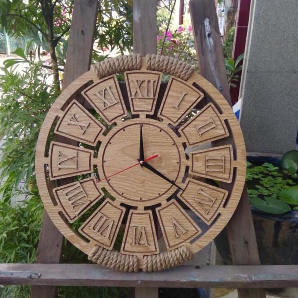 ĐỒNG HỒ TREO TƯỜNG BẰNG GỖ