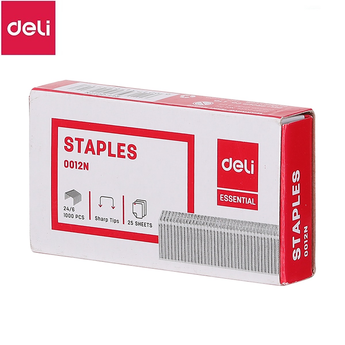 (1 Hộp) Ghim dập 24/6 Deli - E0012N - Kim bấm số 3 Deli