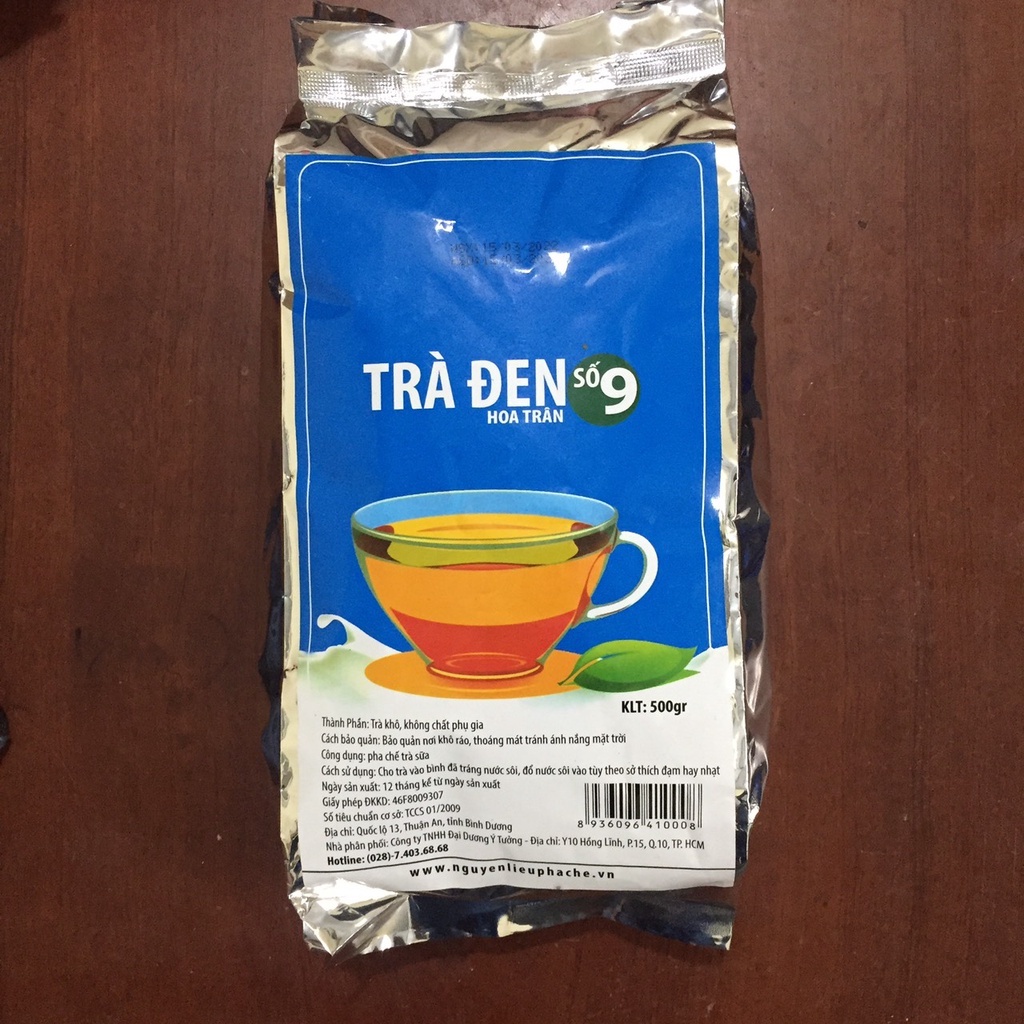Trà đen số 9.nguyên liệu làm trà sữa 500g(túi bạc)