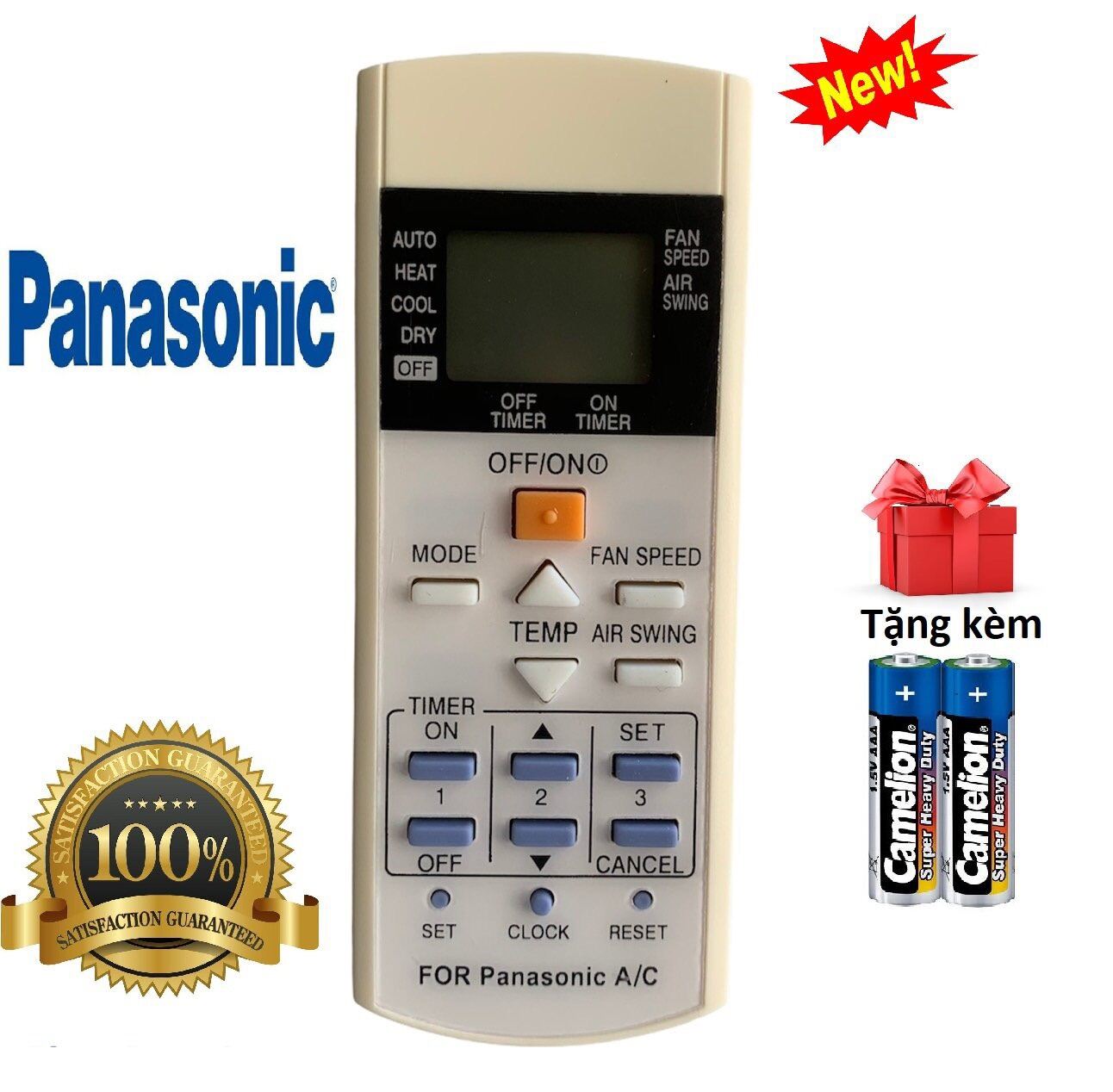 Điều Khiển Điều Hoà Panasonic Chính Hãng(Tặng Kèm Pin Theo Máy)
