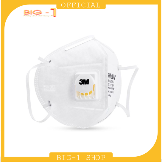 Combo 5 Khẩu Trang chống bụi và kháng khuẩn có van thở chống mờ kính 3M 9001V