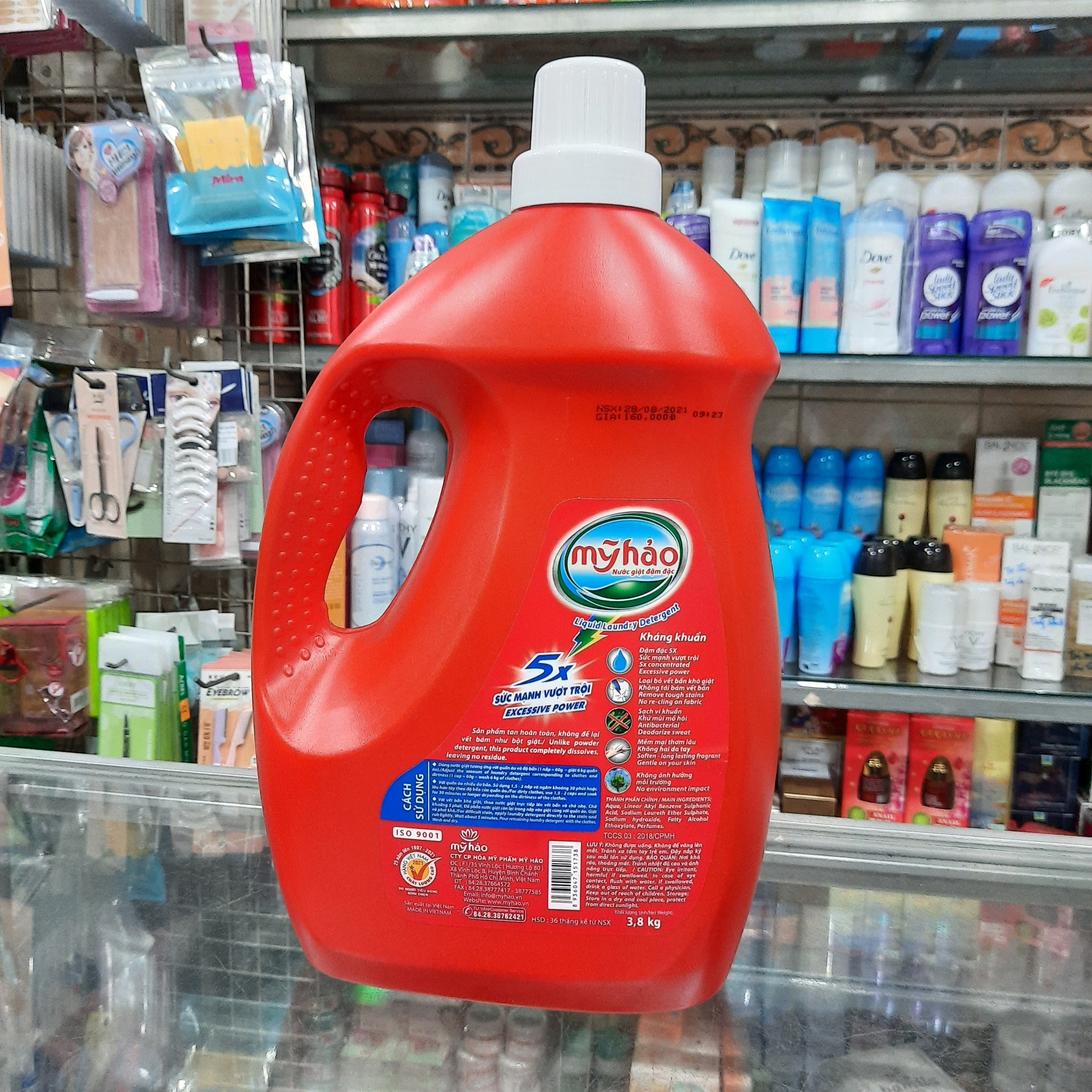 Nước Giặt Đậm Đặc Mỹ Hảo 5X - Diệt Khuẩn (Chai 3.5kg)